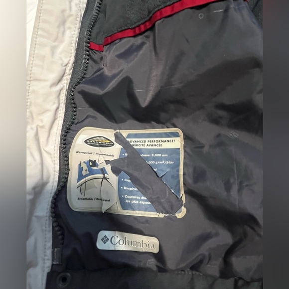 Columbia Men”s Vertex Core Red and Grey Removable Hood Ski Jacket Size L - Picture 8 of 13